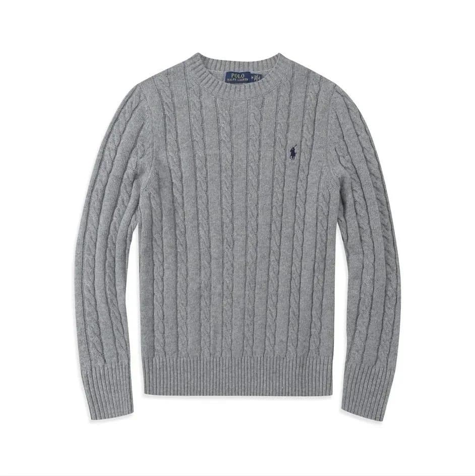 Polo Ralph Lauren Cable Knit Sweater Heather Grey