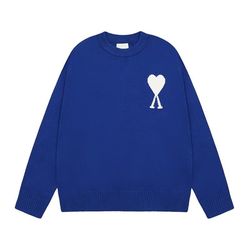 AMI Paris Cardigan Red Heart Logo — AI-25