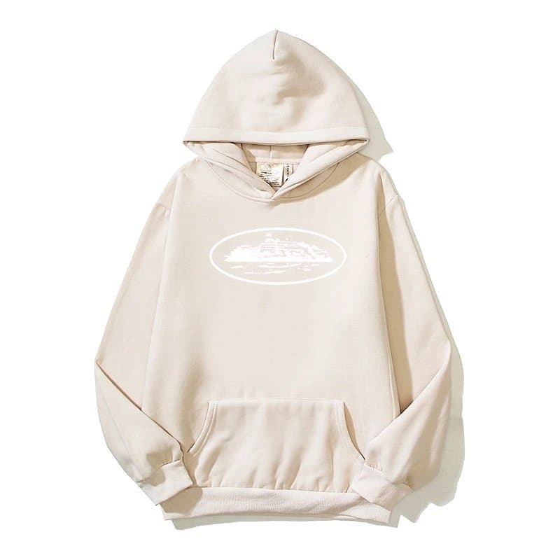 Off-White Oval Logo Hoodie Ship Print — Apricot