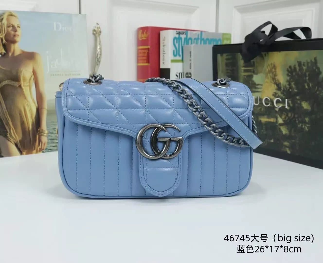 Gucci GG Marmont Matelassé Chain Shoulder Bag