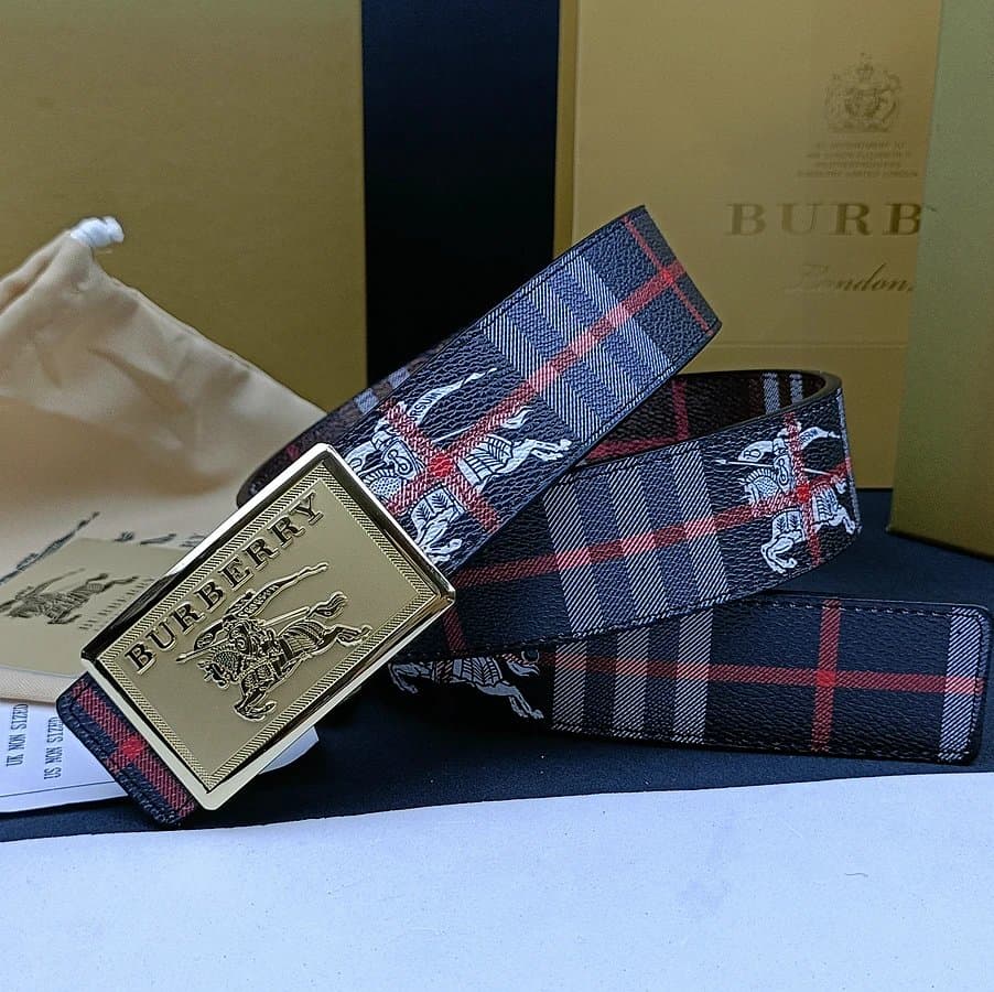 Burberry Monogram Buckle Belt Black — 6