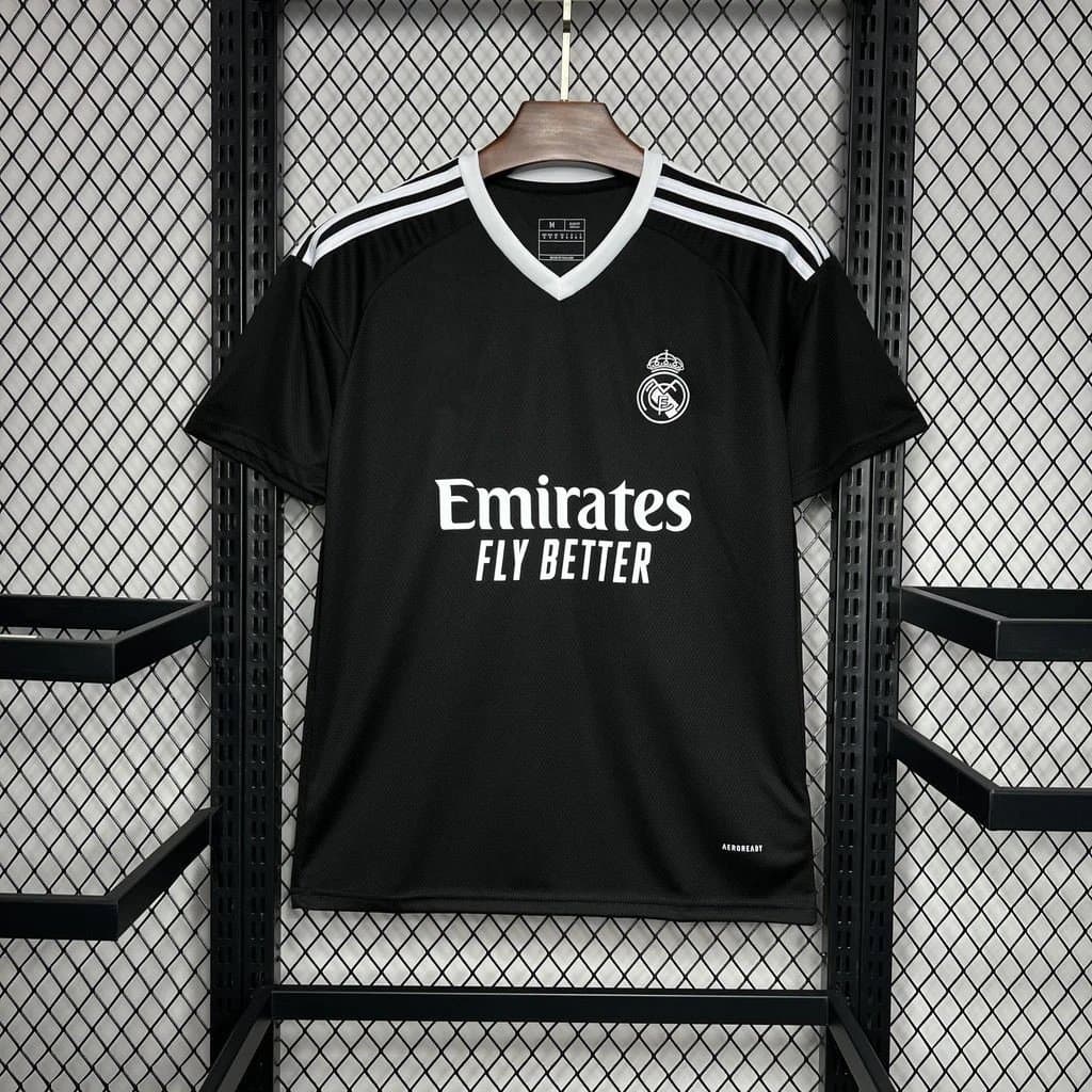 Nike Manchester City Away Jersey Checkered Pattern — 2425 Real Madrid Black Goalkeeper