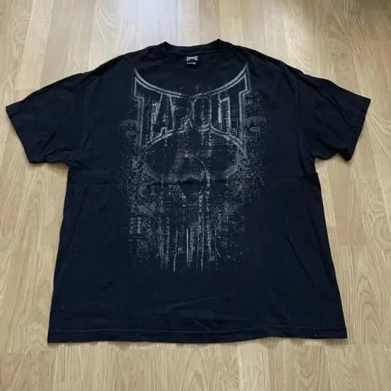 Graphic Tee Skull Eagle Print — 1#黑色棉
