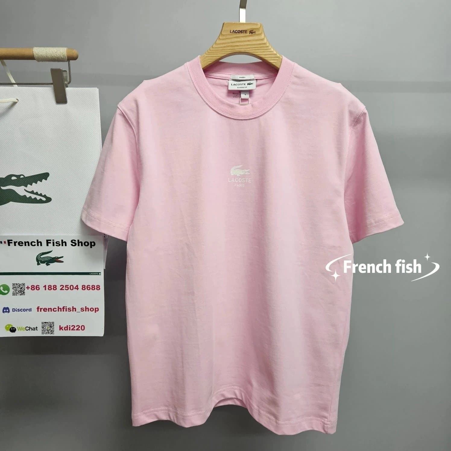 Lacoste Classic Fit T-Shirt Small Croc Logo