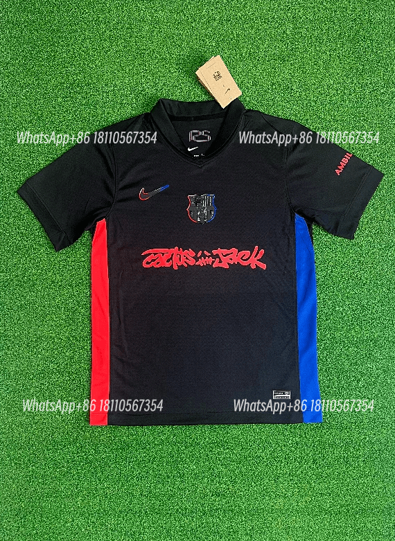 Nike × Jordan Barcelona Away Jersey Spotify x Kobe Patch — 25-26巴萨音乐联盟版客场