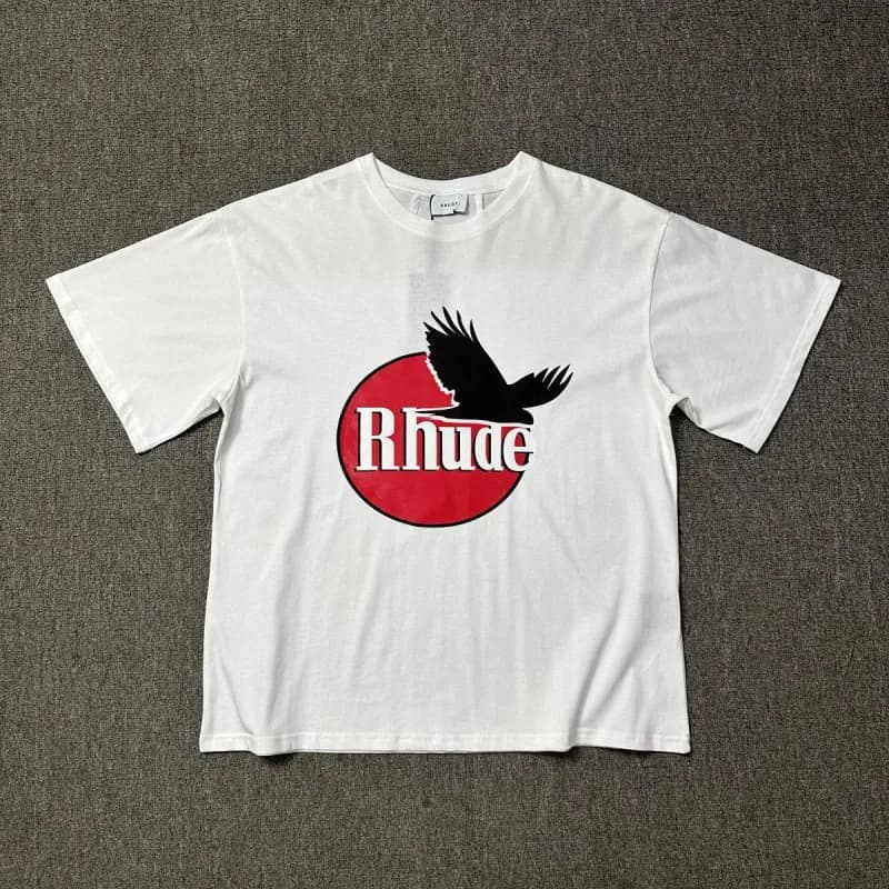 Rhude Script Logo Tee Black/White — 米白色 如图所示59 白色