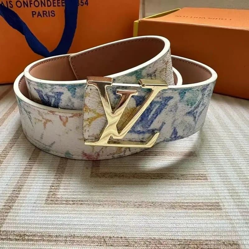 Louis Vuitton LV Monogram Belt Multicolor Print