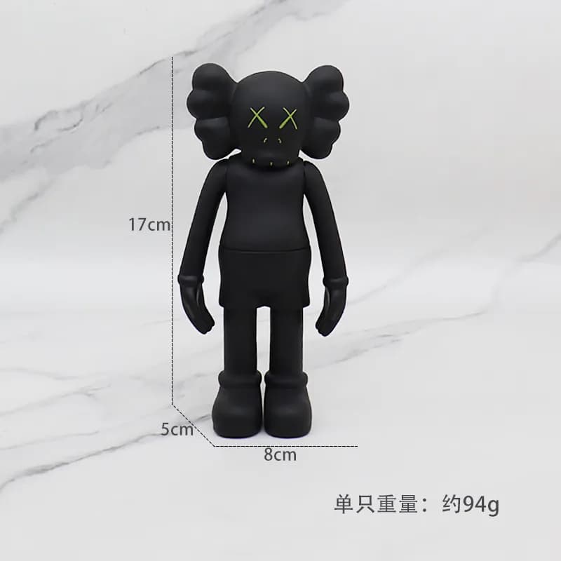KAWS Companion Matte Black with Lime Green X Eyes