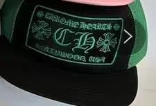 Chrome Hearts Snapback Cap Cross & CH Logo Embroidery — 24 black green