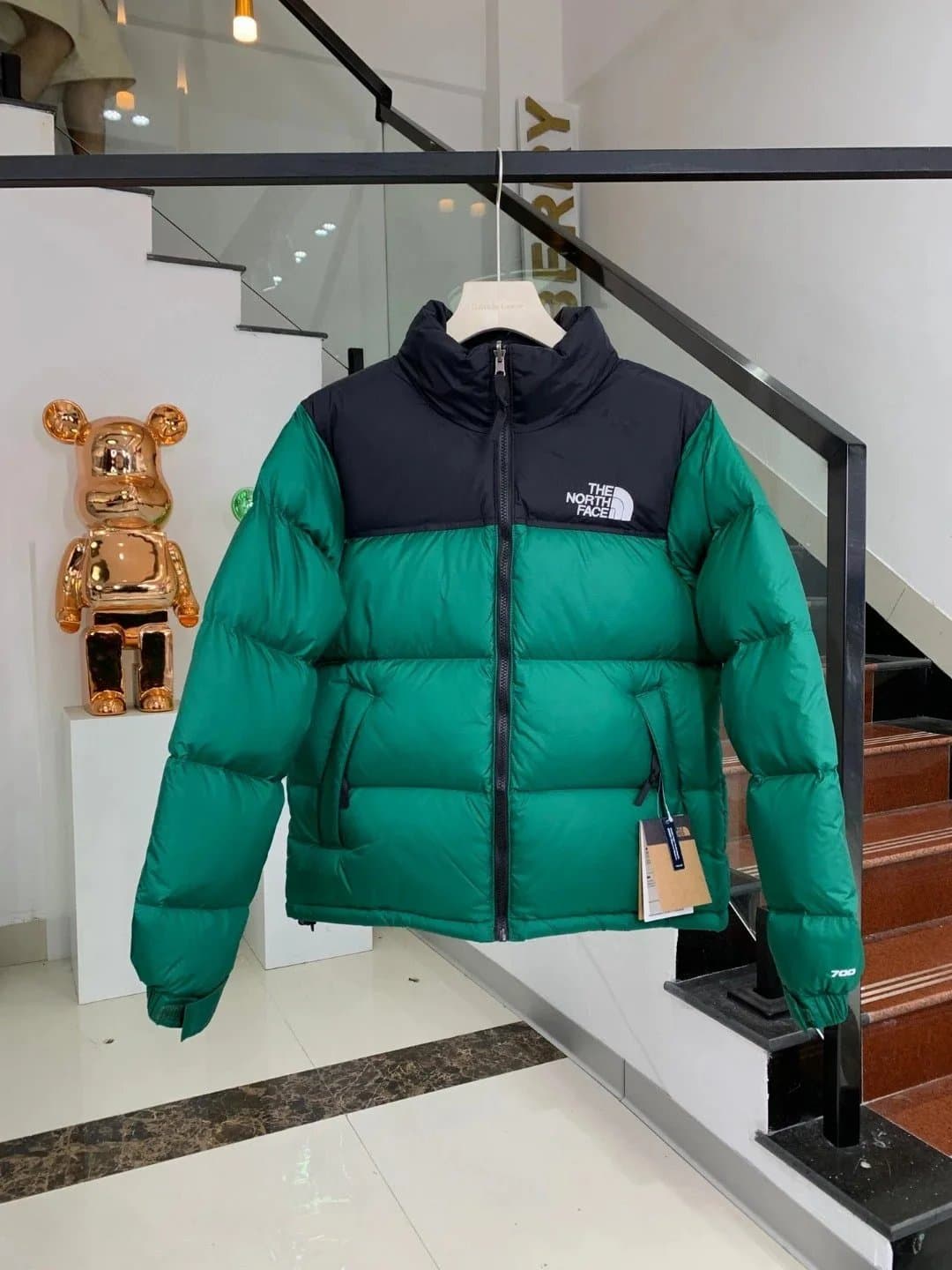 The North Face Nuptse Jacket Green/Black