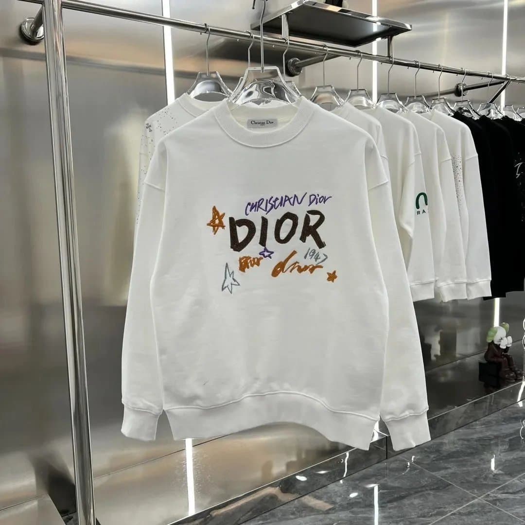 Dior Crewneck Sweatshirt Embroidered Logo