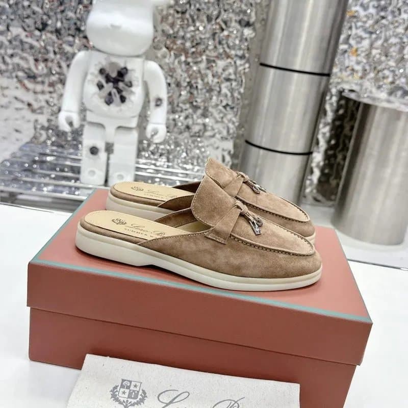 Loro Piana Loafer Mule Suede Tassel