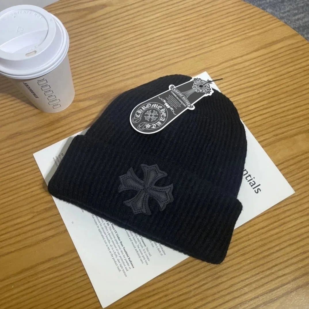 Chrome Hearts Beanie Cross Logo Cuff — 黑色