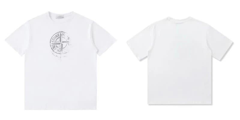 Stone Island T-Shirt Logo Patch — 6650白色