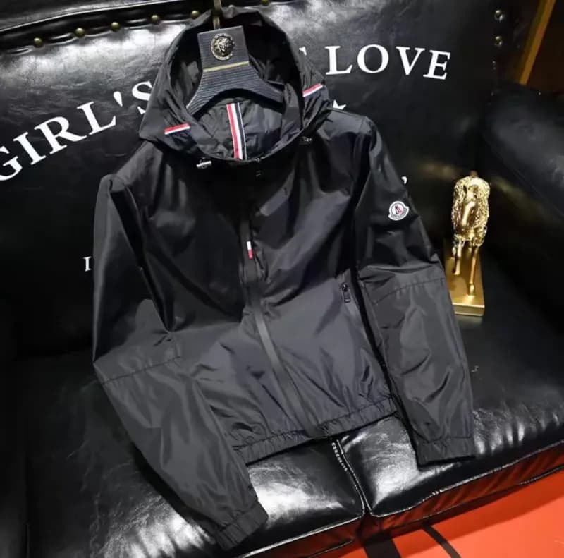 Moncler Hooded Windbreaker Jacket Classic Logo