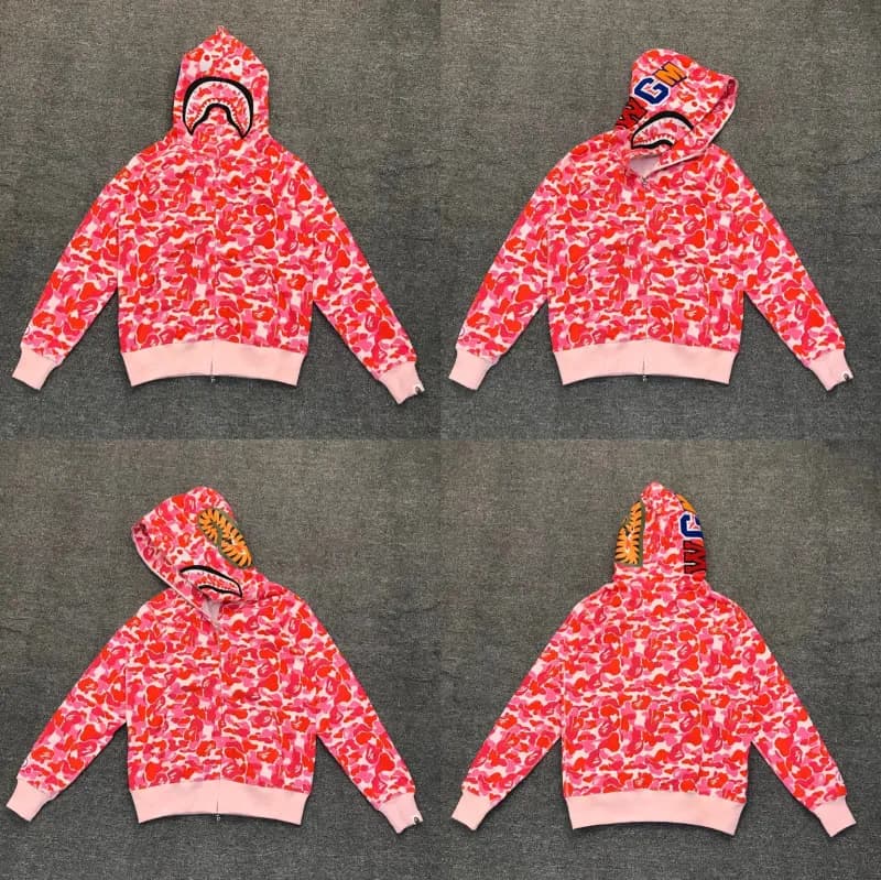 BAPE Shark Hoodie Camo Print