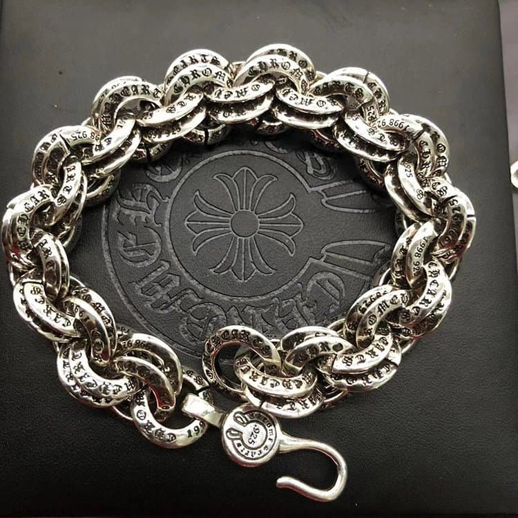 Chrome Hearts Chain Bracelet Cross Logo Link