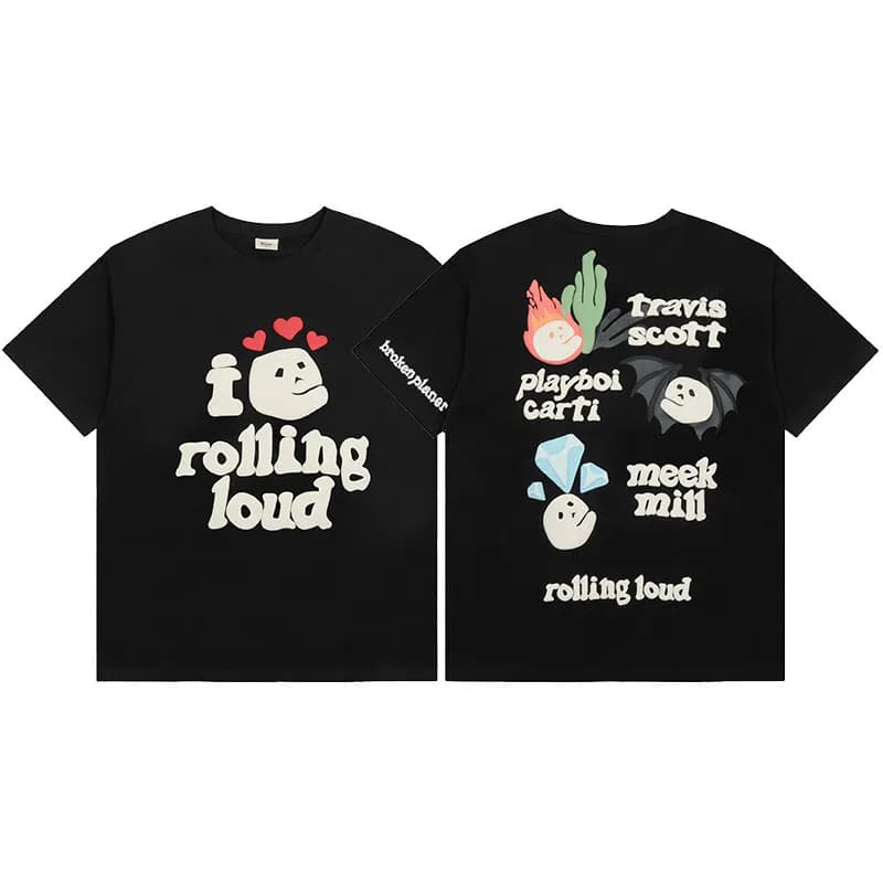 Broken Planet × Travis Scott Rolling Loud Tee Collab Graphic