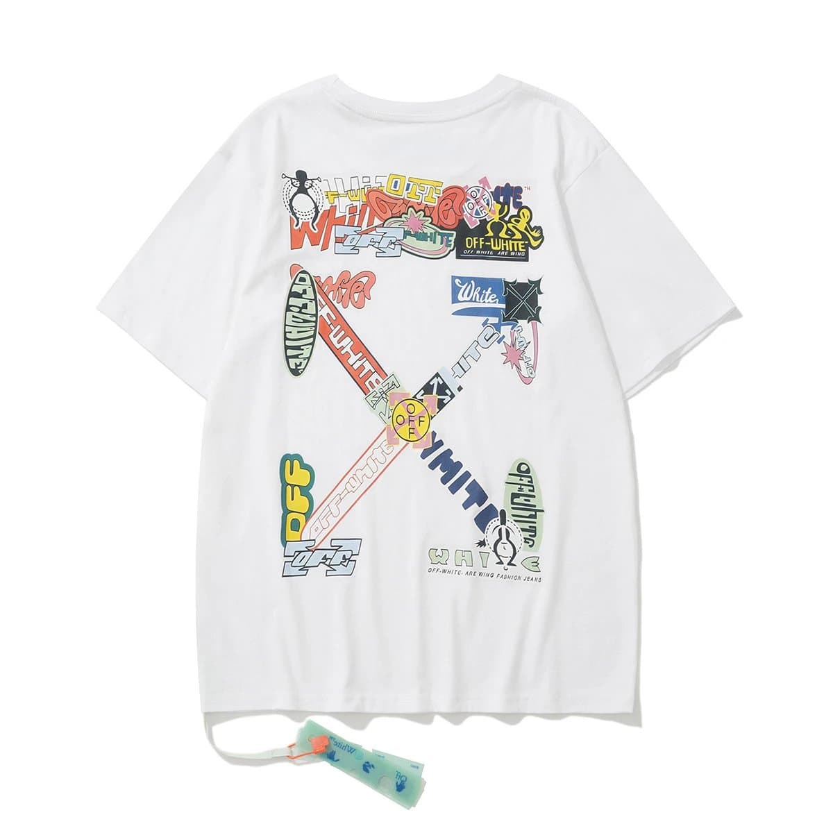 Off-White T-Shirt Diagonal Lines — 38