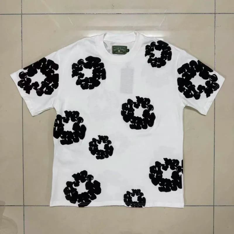 Balenciaga Graphic T-Shirt Floral Appliqué