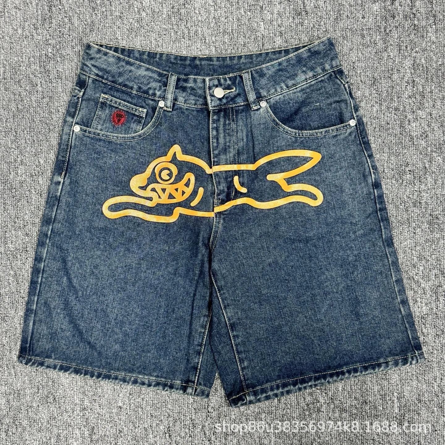 BAPE Denim Shorts Ape Head Logo