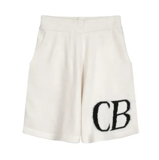 Chrome Hearts Knit Shorts CB Logo — C7030 meter white