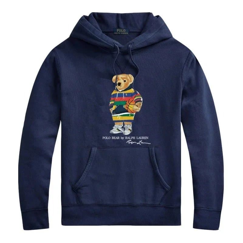 Polo Ralph Lauren Polo Bear Hoodie Striped Bear Graphic