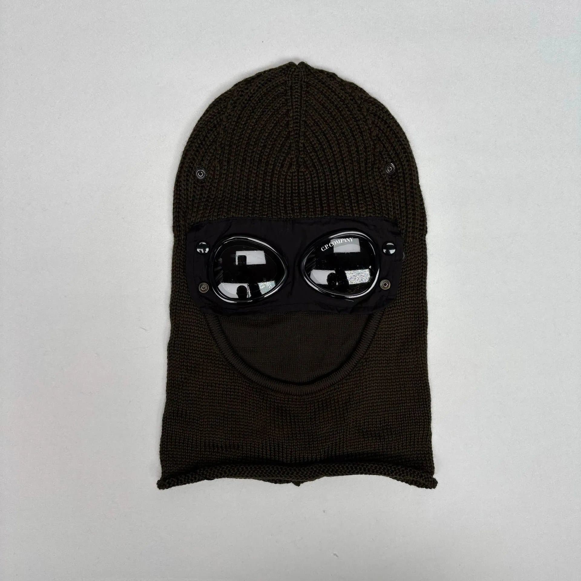 C.P. Company Ribbed Beanie Logo Patch — 均码 · 套头绿灰