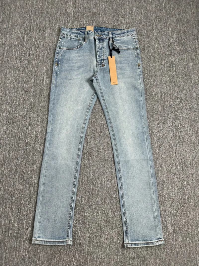 Distressed Jeans Paint-Splatter & Roman Numeral Print — WM31