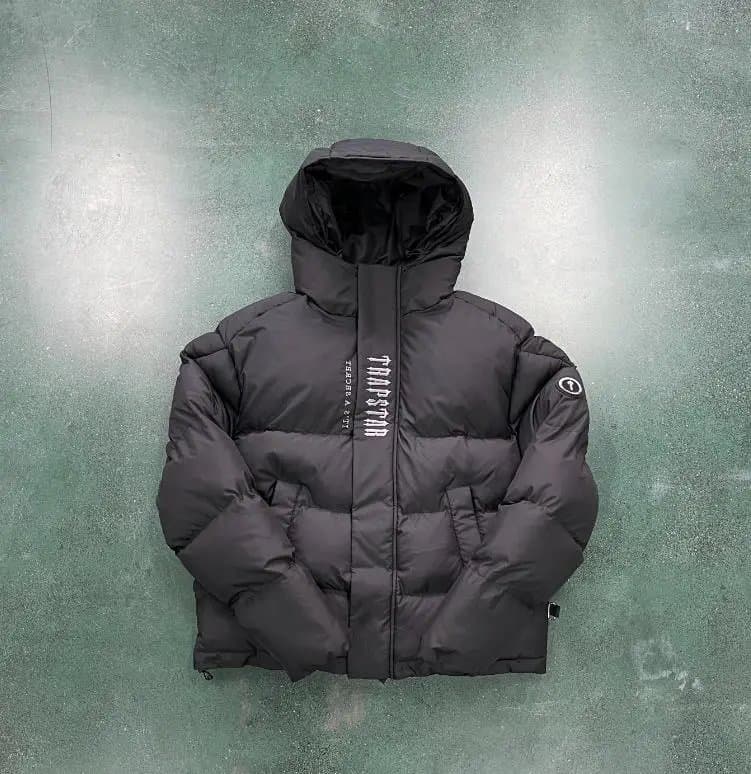 Moncler Puffer Jacket Glossy Shell — 男士门襟绣花2.0夹克-黑