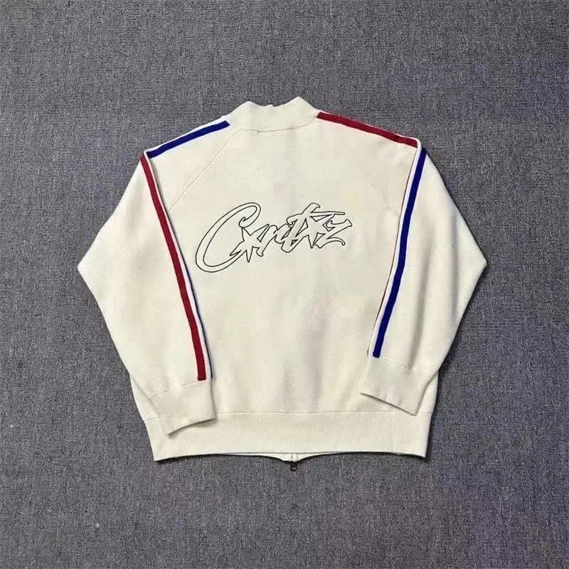 Corteiz Track Jacket Olive with Script Logo — 杏色