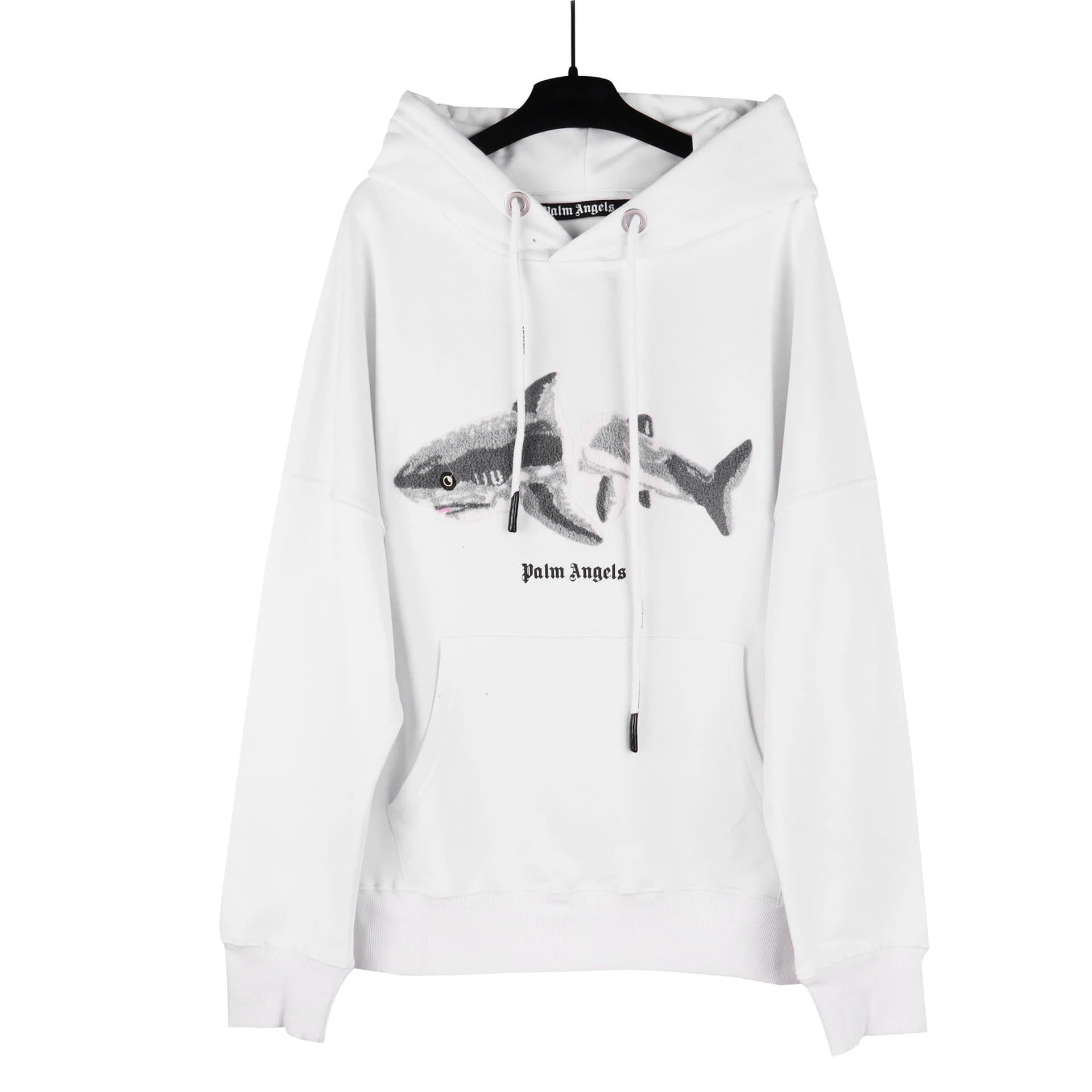 Palm Angels Shark Hoodie Shark Graphic