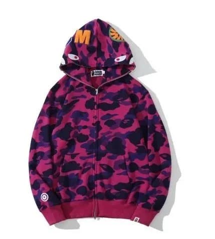 BAPE Full-Zip Hoodie Camouflage Shark