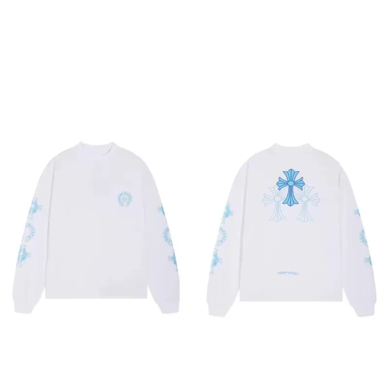 Chrome Hearts Long Sleeve Tee Stay Fast Graphic — 2138 white