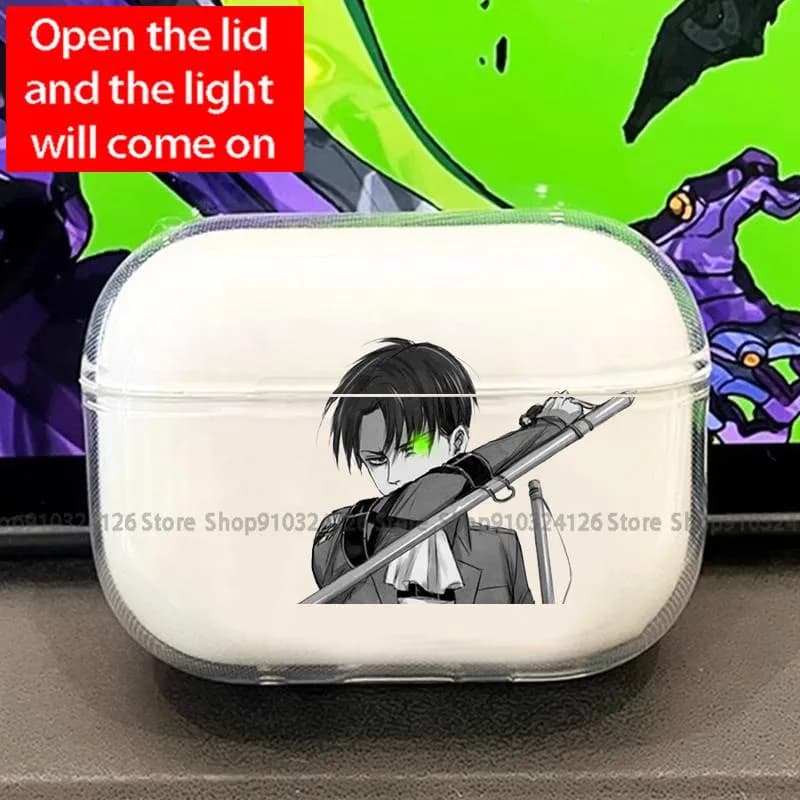 Apple AirPods Case Attack on Titan Levi Graphic