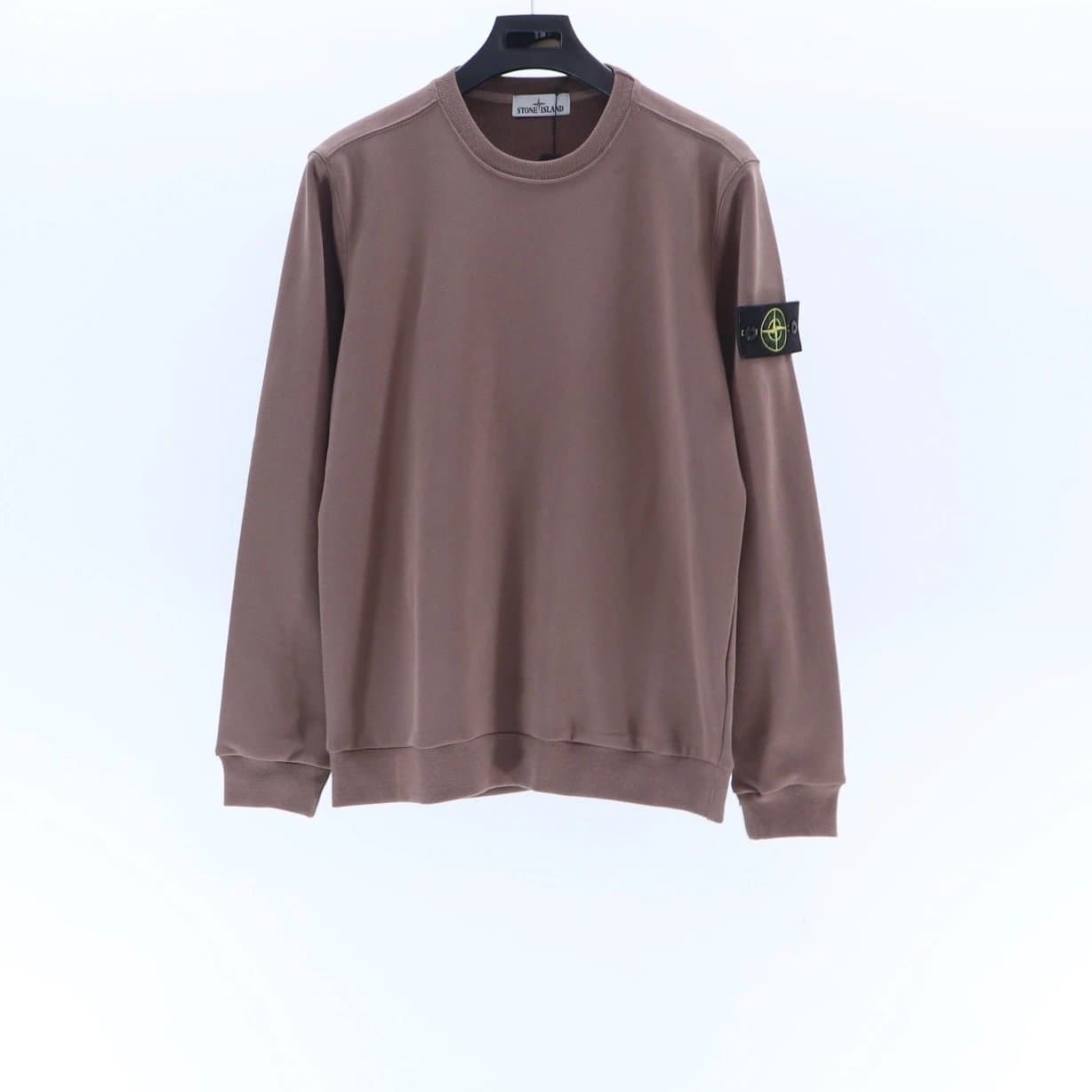 Stone Island Crewneck Sweatshirt Solid Yellow — 驼色