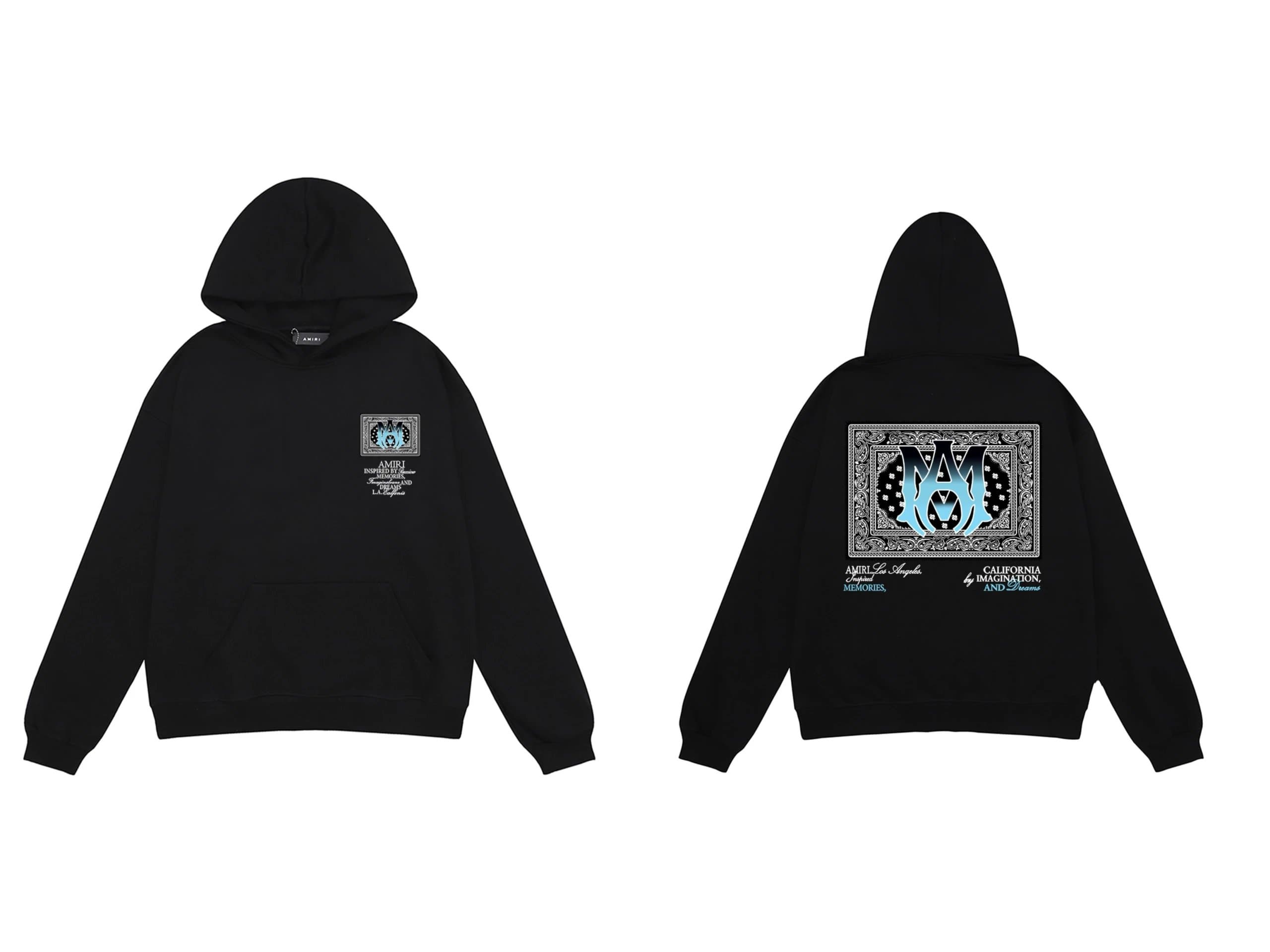 Amiri Hooded Sweatshirt Bandana Print