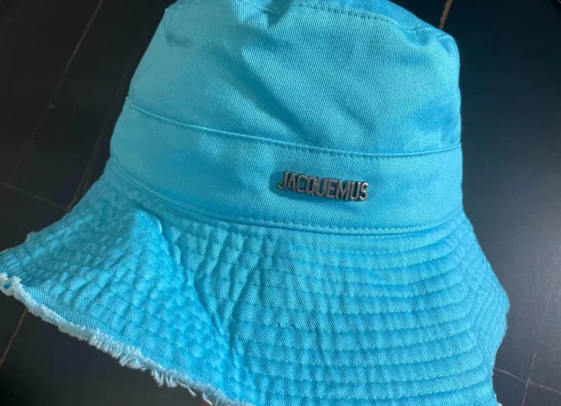 Acne Studios Bucket Hat Frayed Edge — Jac Blue