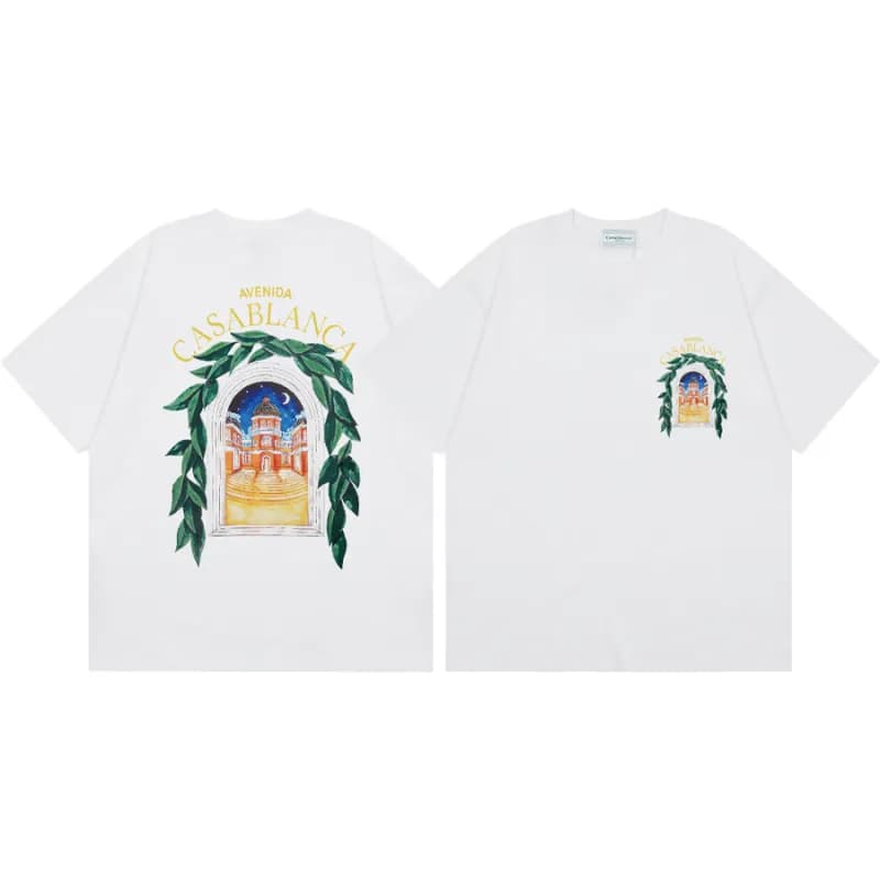 Comme des Garçons Graphic T-Shirt Cosmic Cactus Print — 66白色