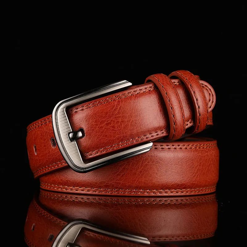 Leather Belt Classic Buckle