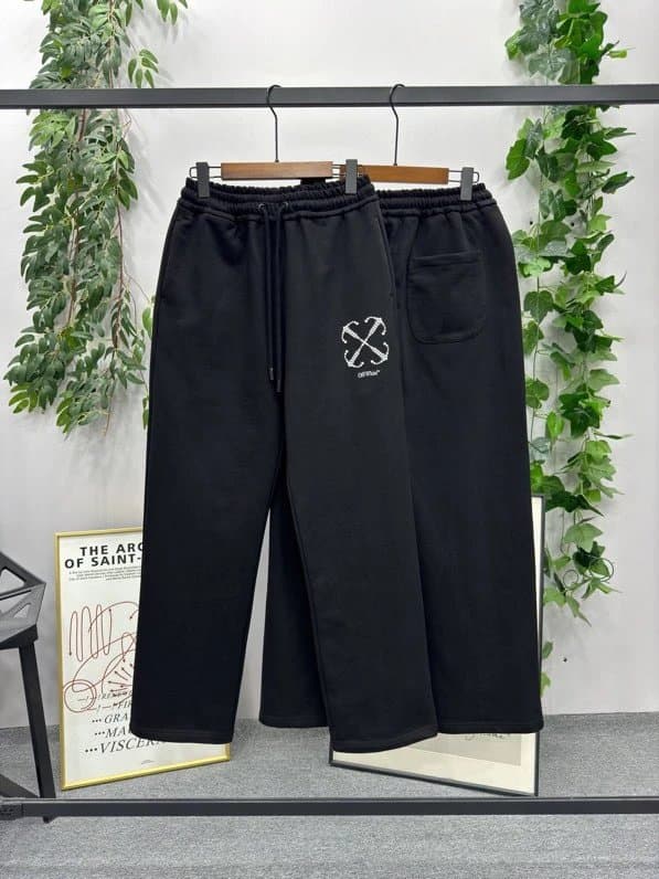 Off-White Wide-Leg Sweatpants Cross Logo