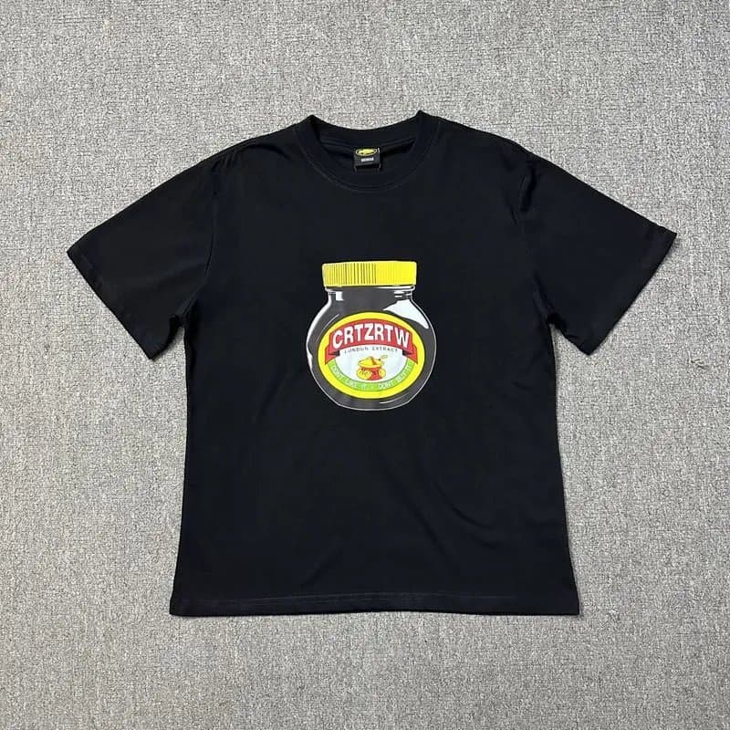 Corteiz Graphic Tee Crab Logo — 3221款 黑色