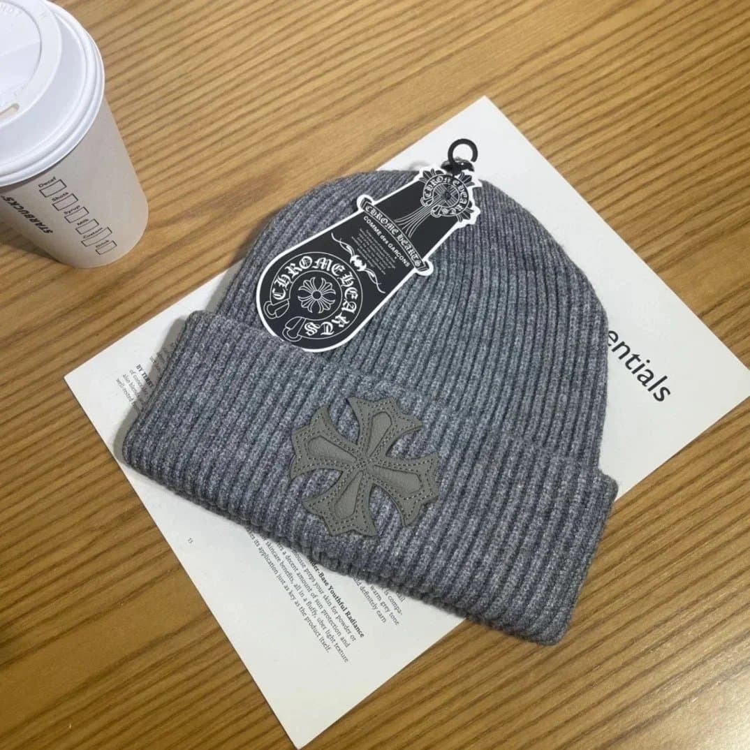 Chrome Hearts Beanie Cross Logo Cuff — 灰色