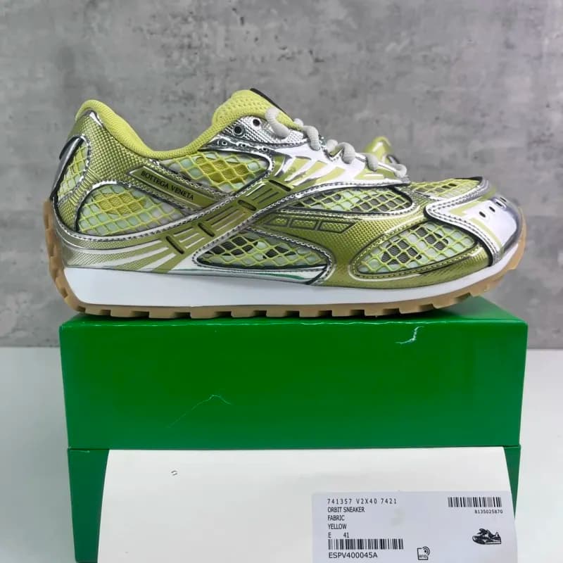 Bottega Veneta Orbit Sneaker Metallic Yellow
