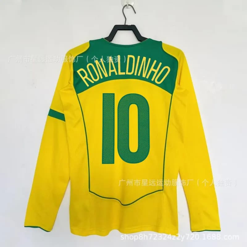 Nike Brazil National Team Jersey Home Kit — 04巴西主场长袖10号