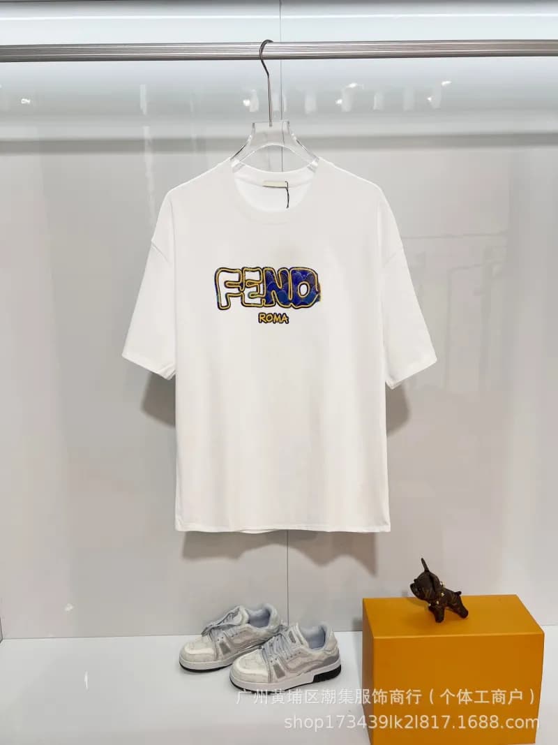 Logo T-Shirt FENDI ROMA Embroidered