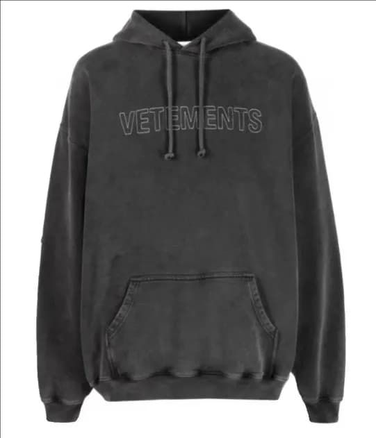 Vetements Hooded Sweatshirt Acid Wash