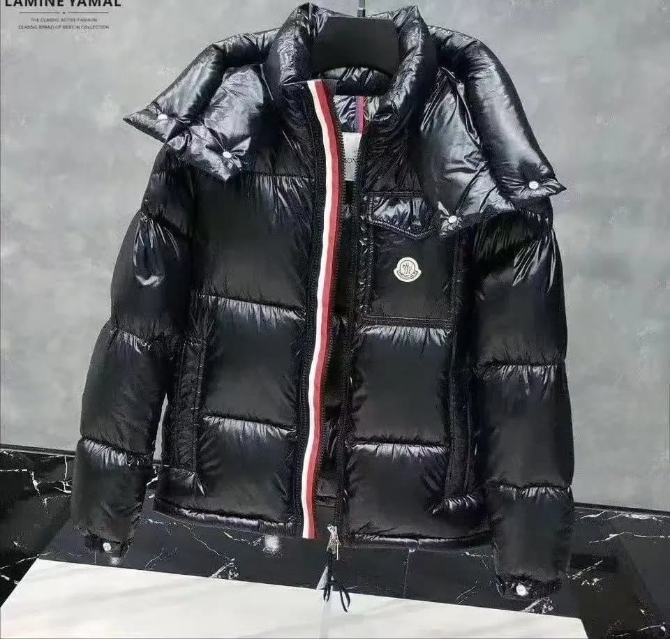 Moncler Puffer Jacket Logo Patch with Webbing Trim