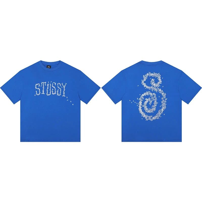 Stüssy Graphic Tee S Logo Script — Blue 2