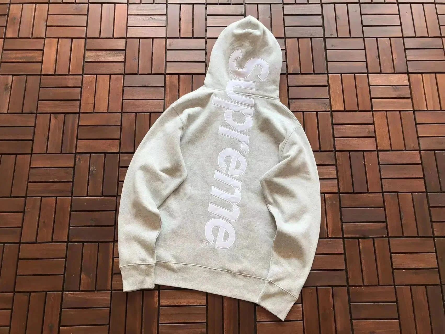 Supreme Box Logo Hooded Sweatshirt Light Grey
